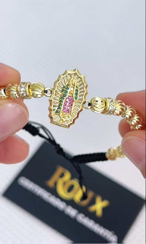 Pulsera Protección Virgen de Guadalupe Balín 6mm