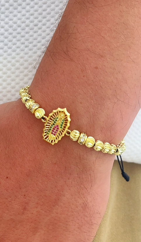 Pulsera Protección Virgen de Guadalupe Balín 6mm